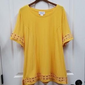 Peck & Peck yellow tunic  NWOT